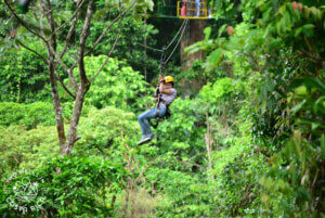 Zip lining for kids in Arenal
